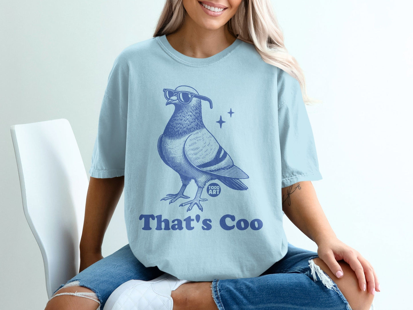 That's Coo Cool Graphic Todd Art Pigeon T-Shirt