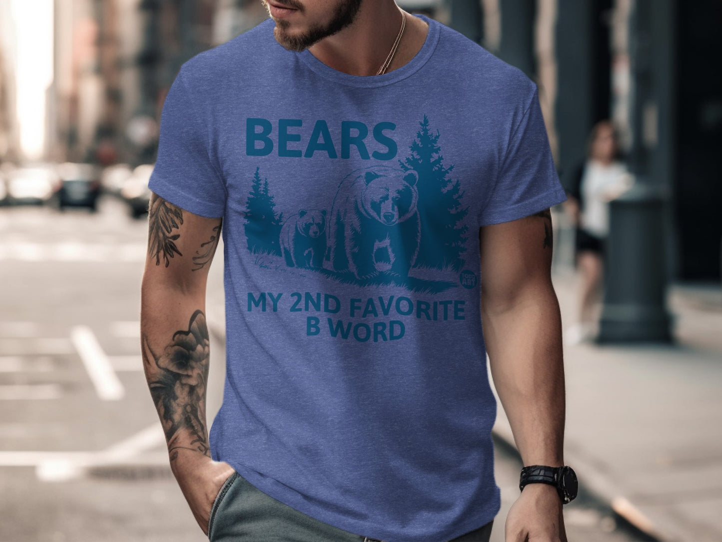 BEARS My 2nd Favorite B Word Print Men's T-shirt
