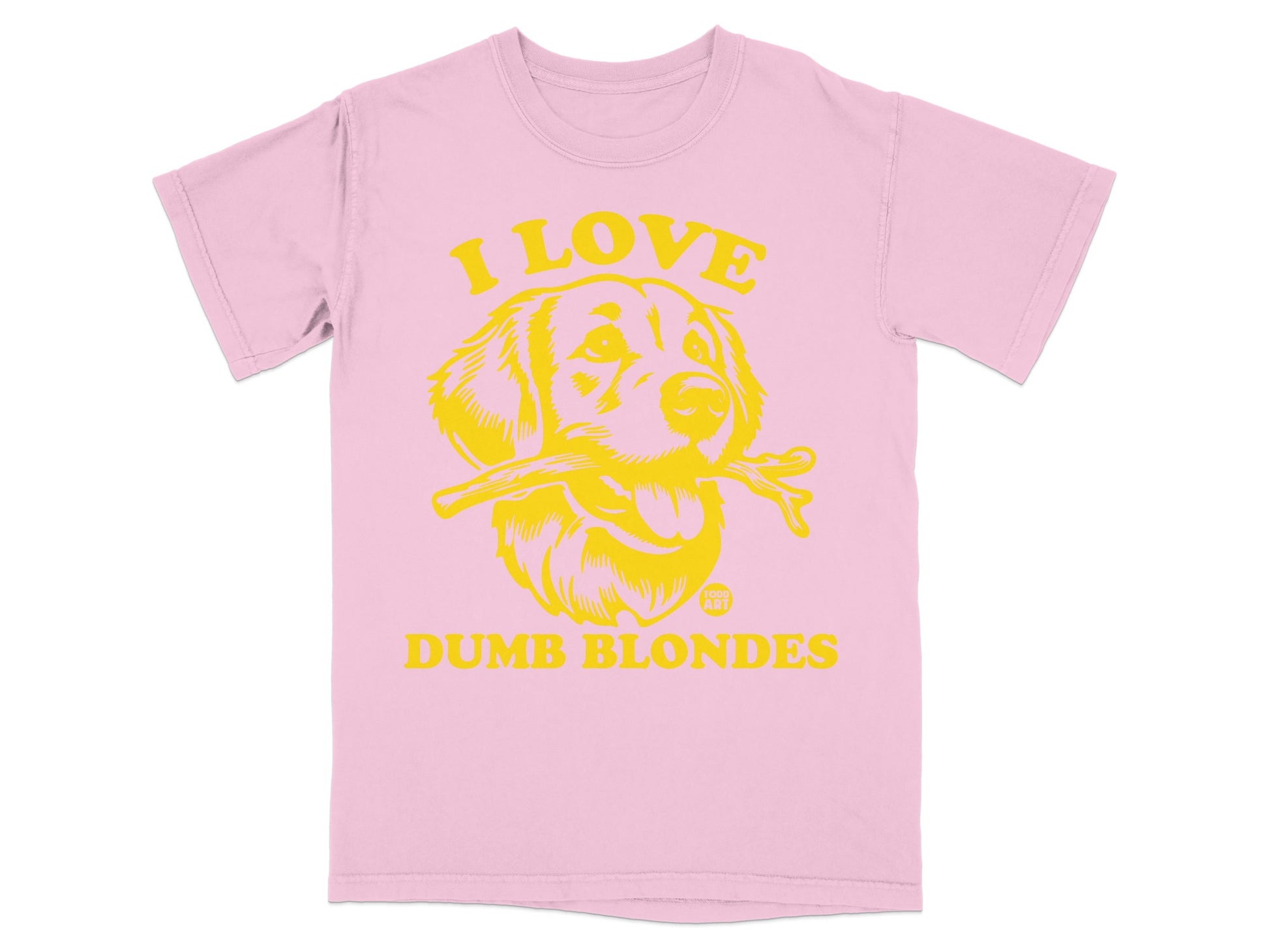 I Love Dumb Blondes Cute Dog Graphic T-shirt