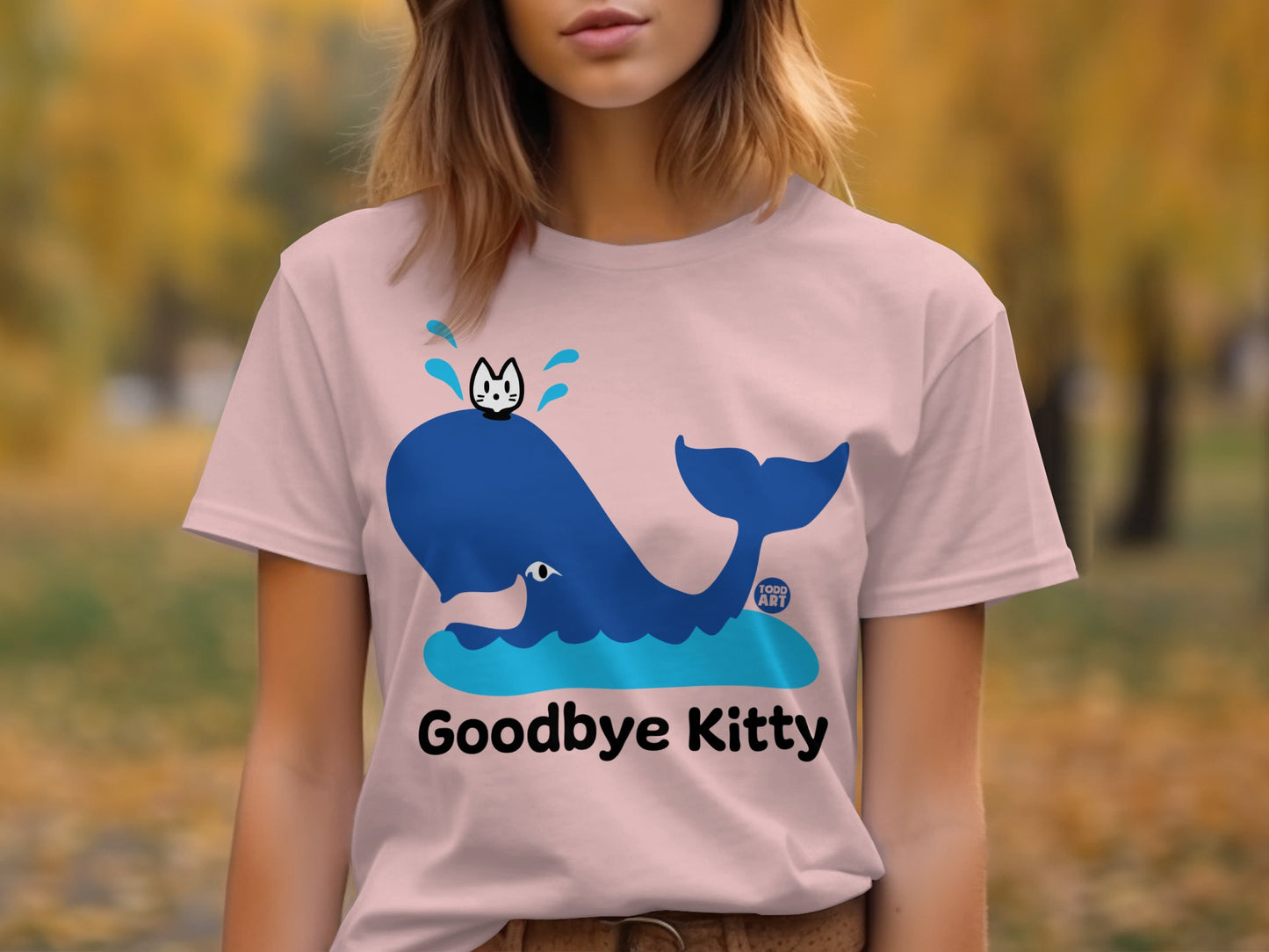 Goodbye Kitty Whale Graphic T-shirt