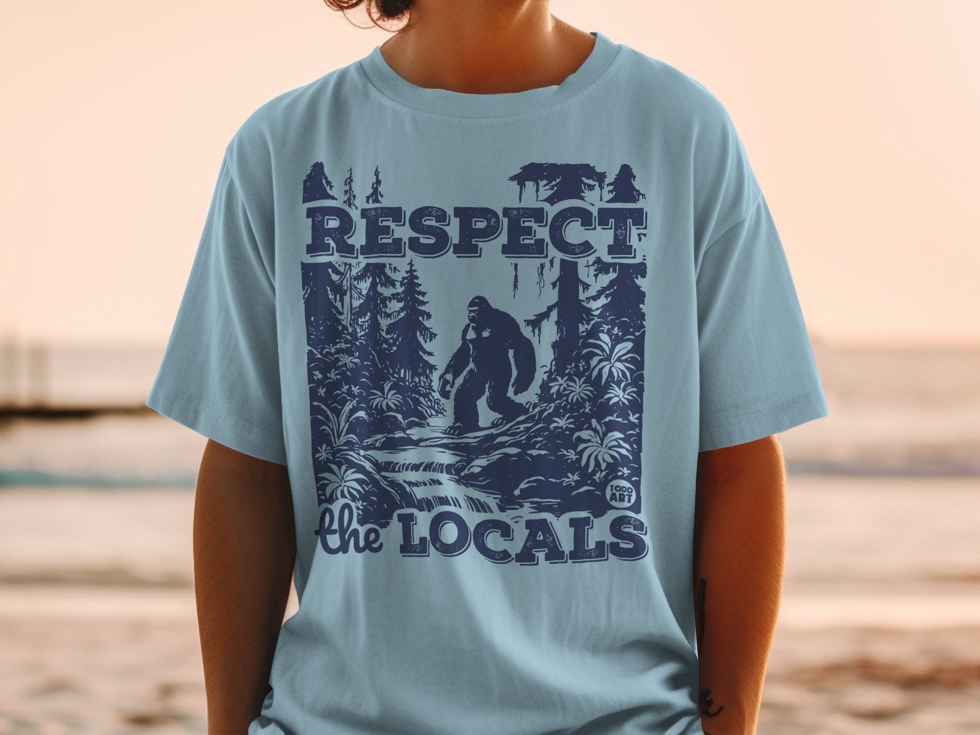 Respect the Locals Bigfoot Graphic T-shirt