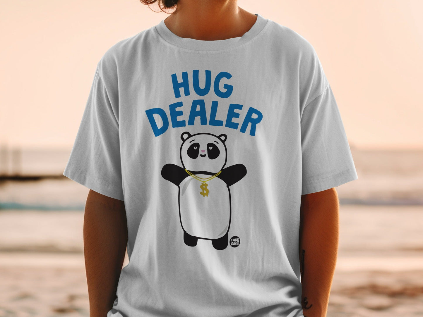 Hug Dealer Panda Graphic Tee for Animal Lovers