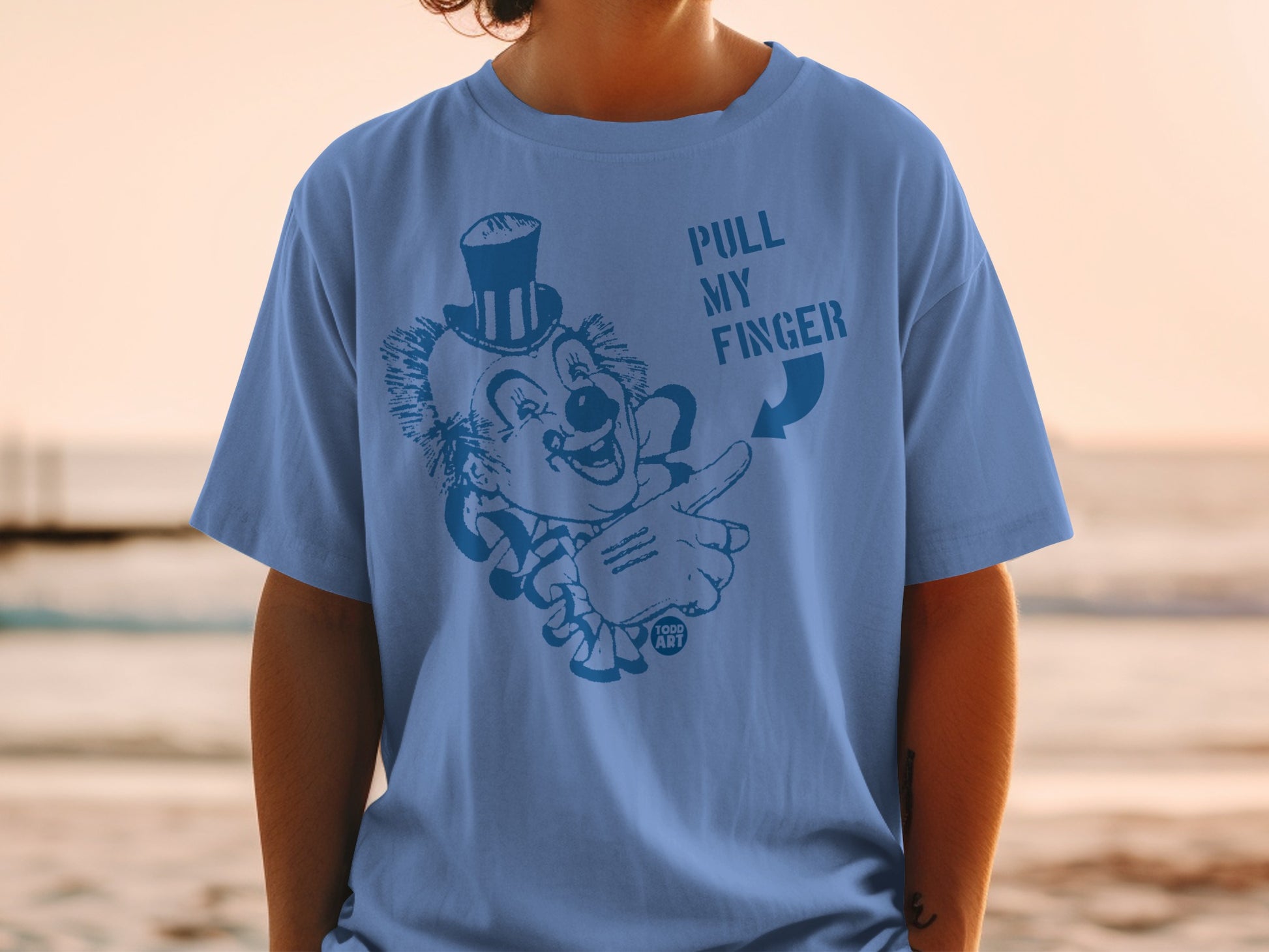 Clown Pull My Finger Design Todd Art Graphic product type