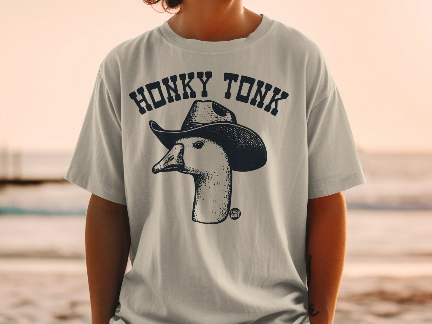 Honky Tonk Duck With Cowboy Hat T-Shirt
