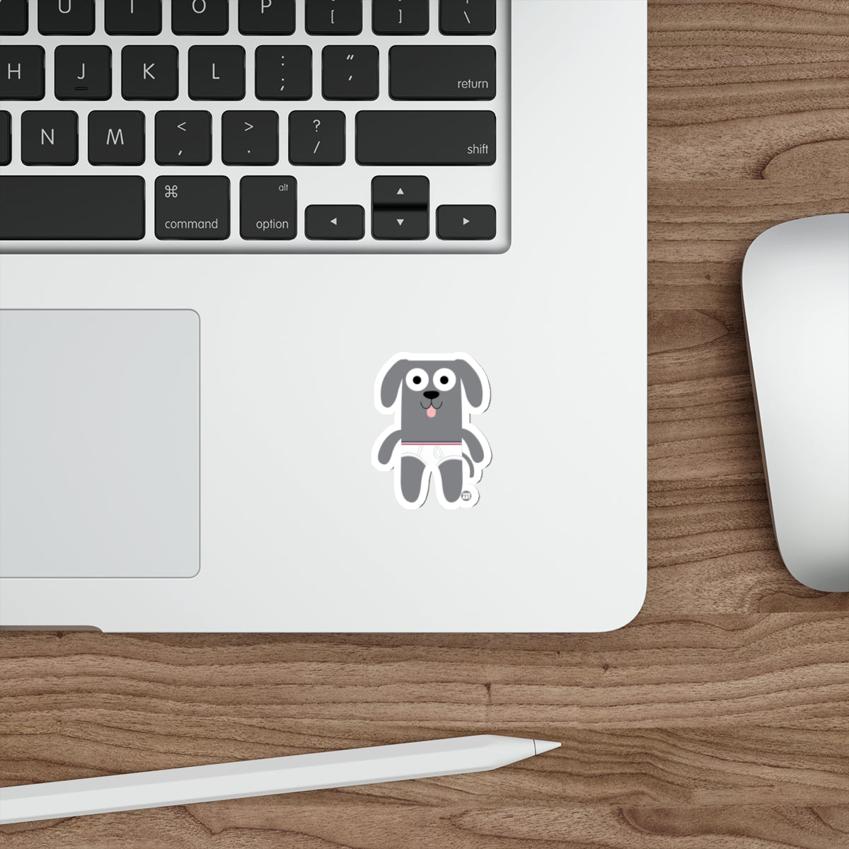 Cute Cartoon Dog Sticker with Glasses on Laptops Decor