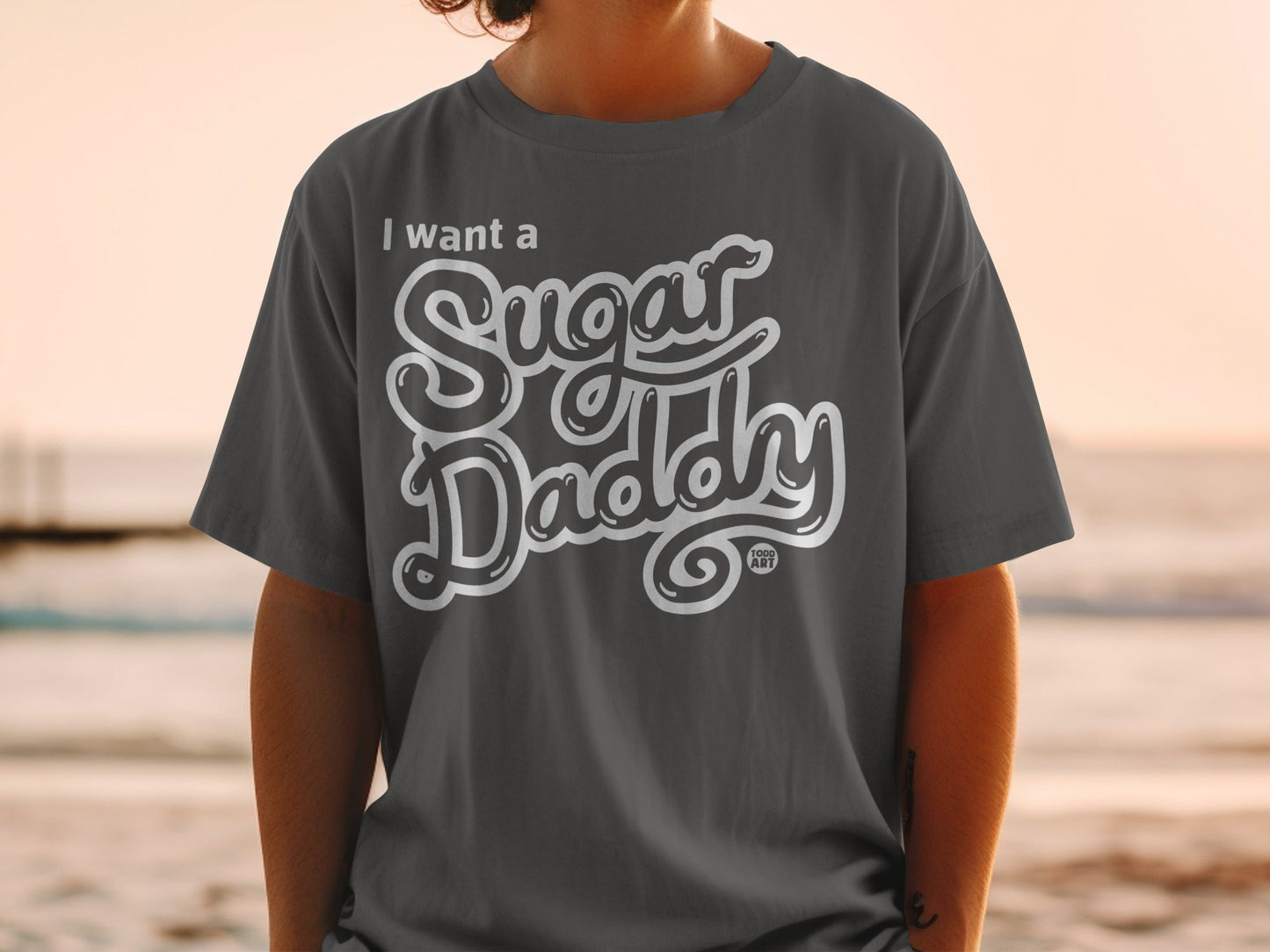 I Want a Sugar Daddy Graphic Statement T-Shirt