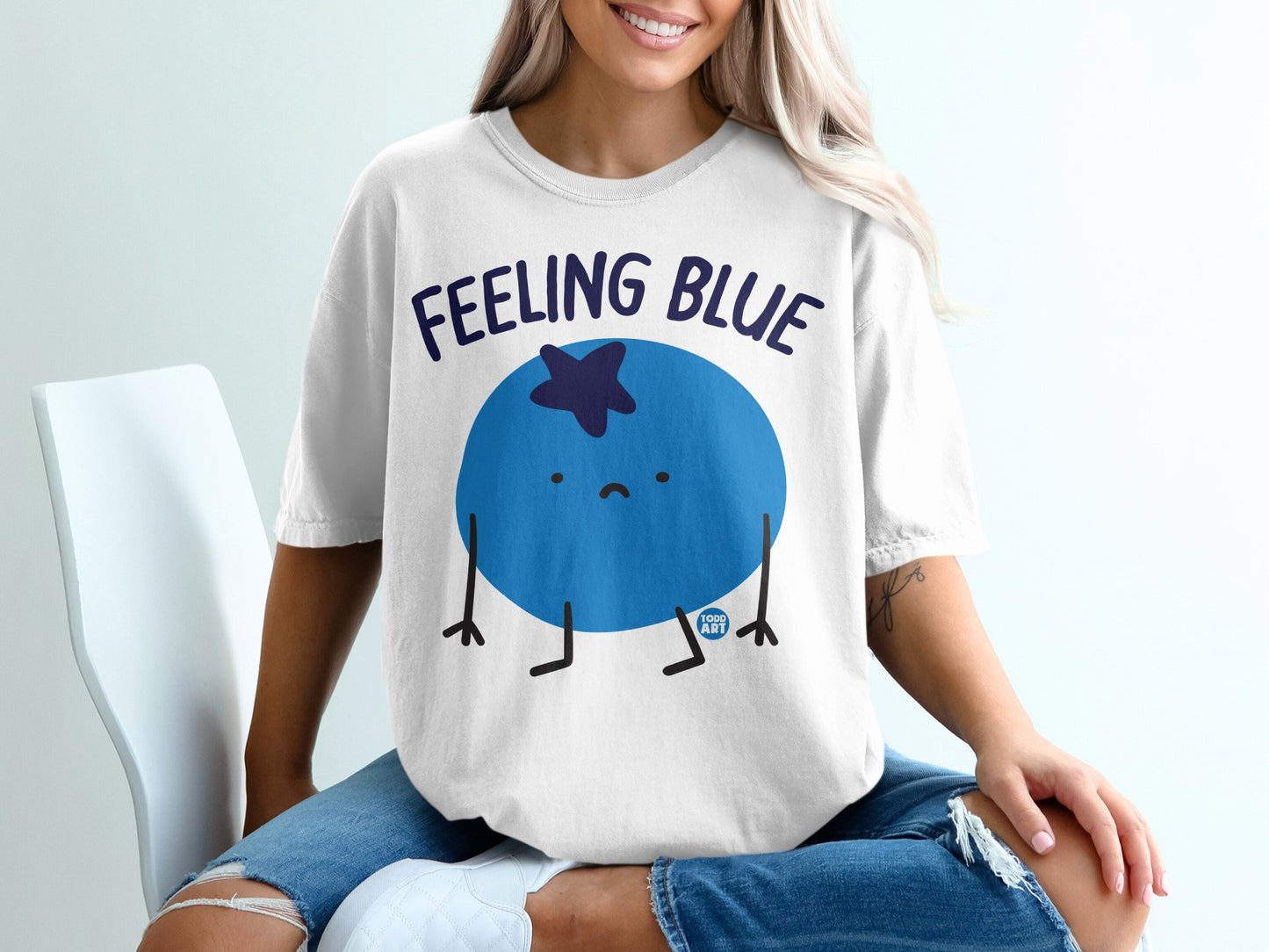 Feeling Blue Blueberry Sad Cartoon Character product type