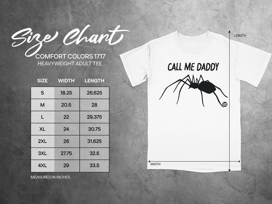 Call Me Daddy Print Heavyweight Adult Tee Shirt