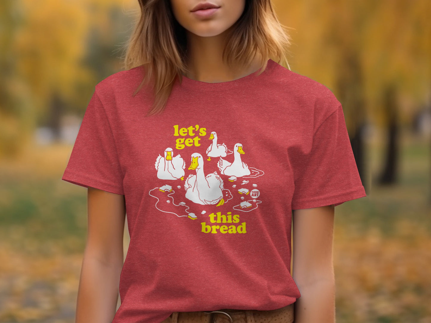 Let's Get This Bread Funny Ducks Graphic T-Shirt