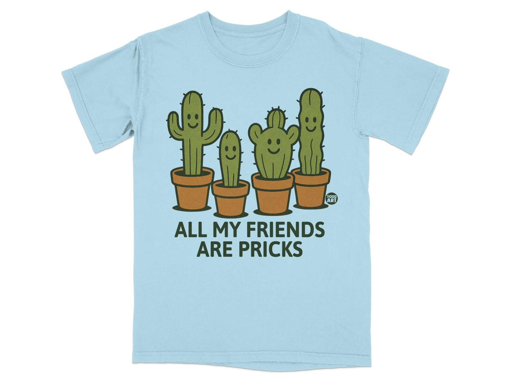 All My Friends Are Pricks Cactus Graphic T-shirt