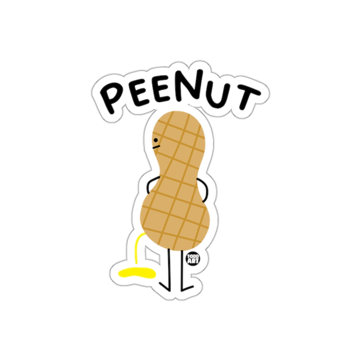 Funny Peenut Cartoon Character Sticker for All Ages