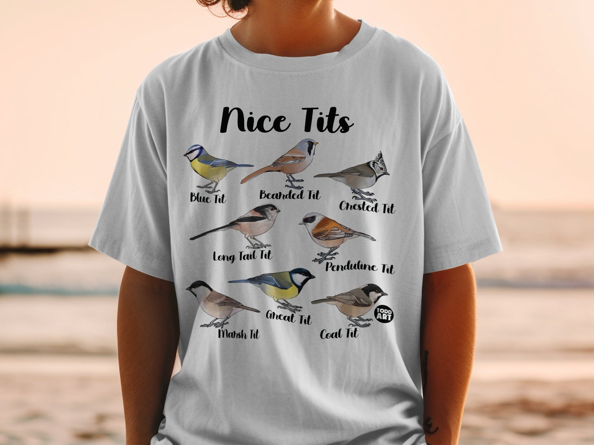 Funny Bird Species Illustration T-Shirt