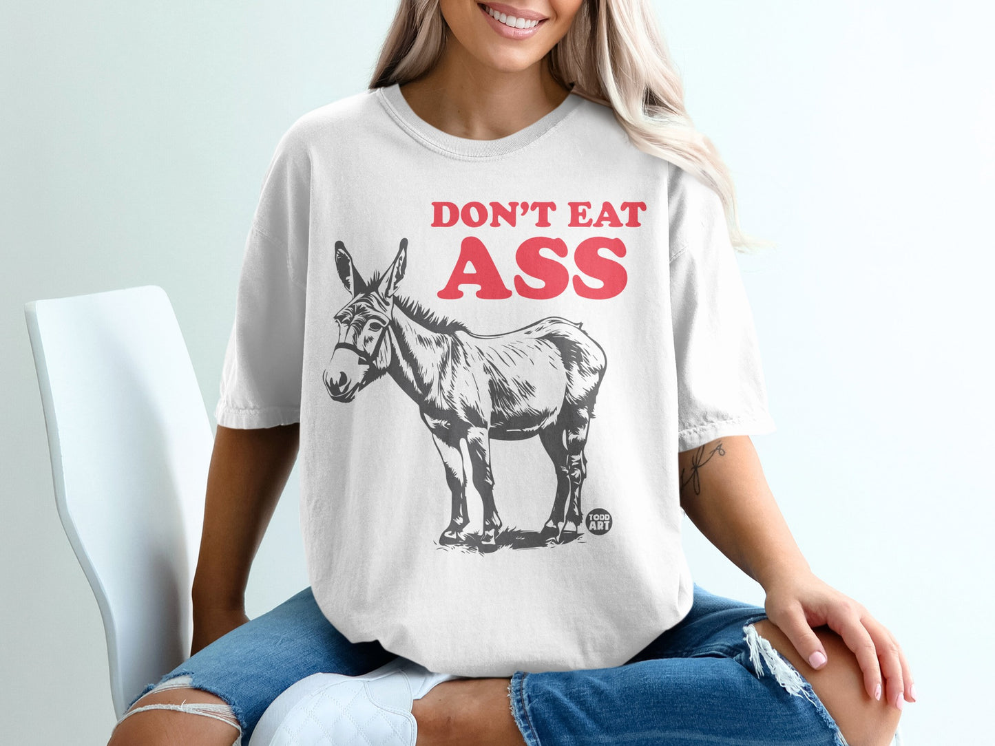 Funny Don't Eat Ass Graphic Tee Shirt For Adults
