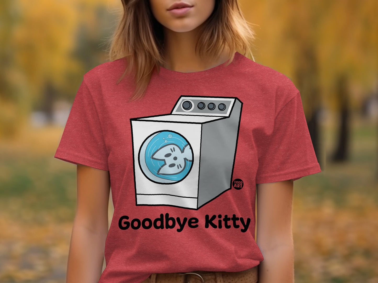 Goodbye Kitty Creative Graphic T-Shirt Design
