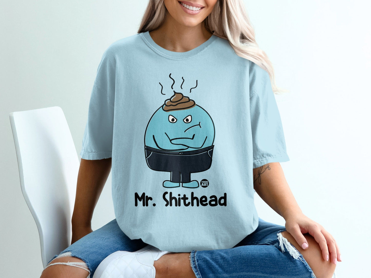 Mr. Shithead Funny Graphic T-shirt Design
