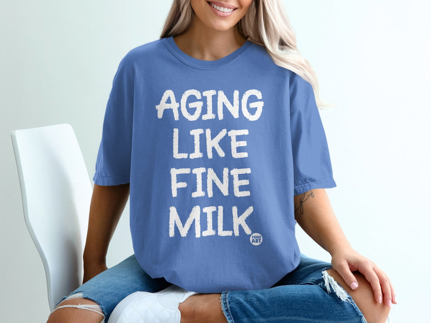 Aging Like Fine Milk Funny T-Shirt