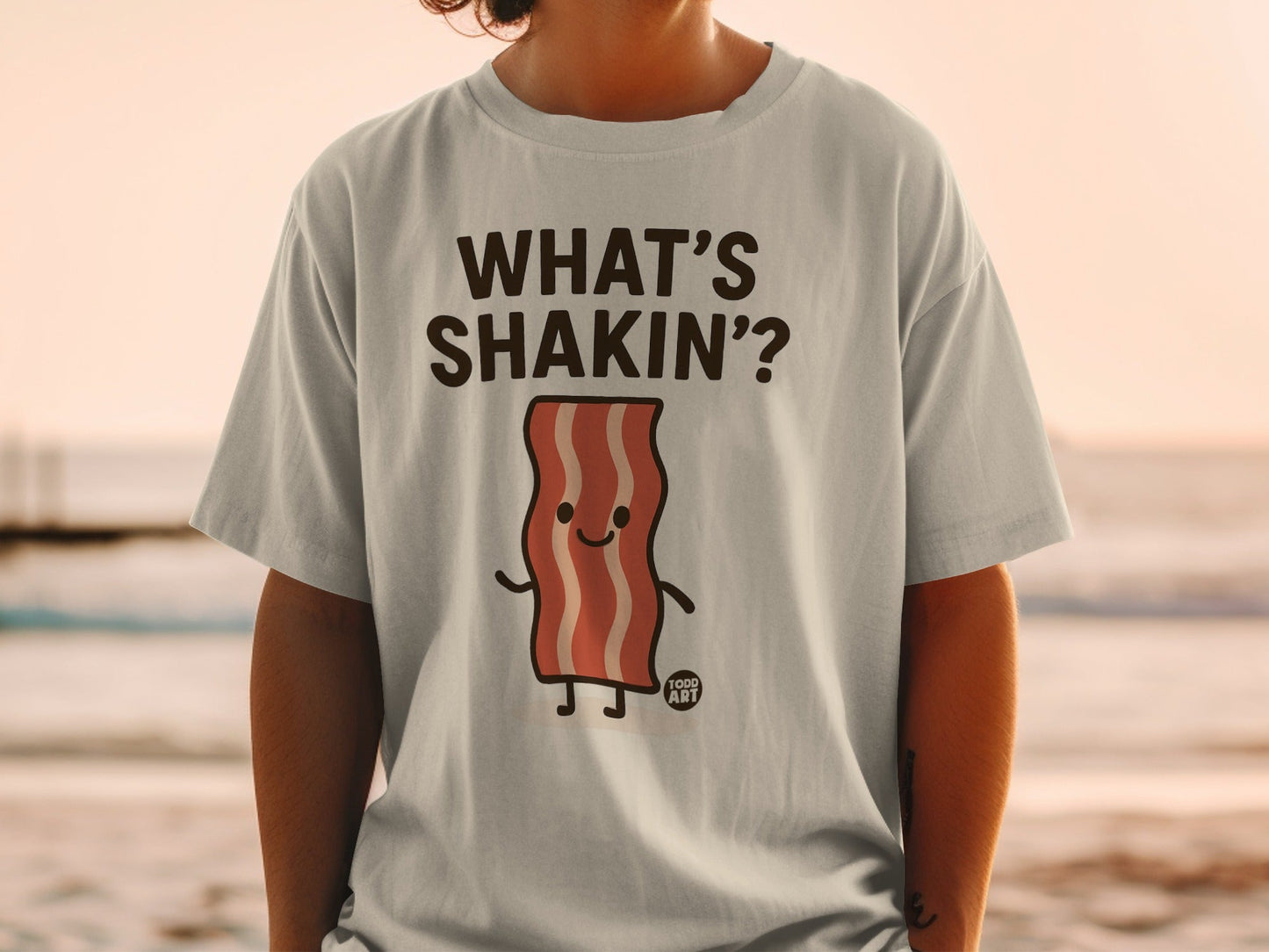 What's Shakin' Bacon Graphic Tee Relaxed Fit Shirt