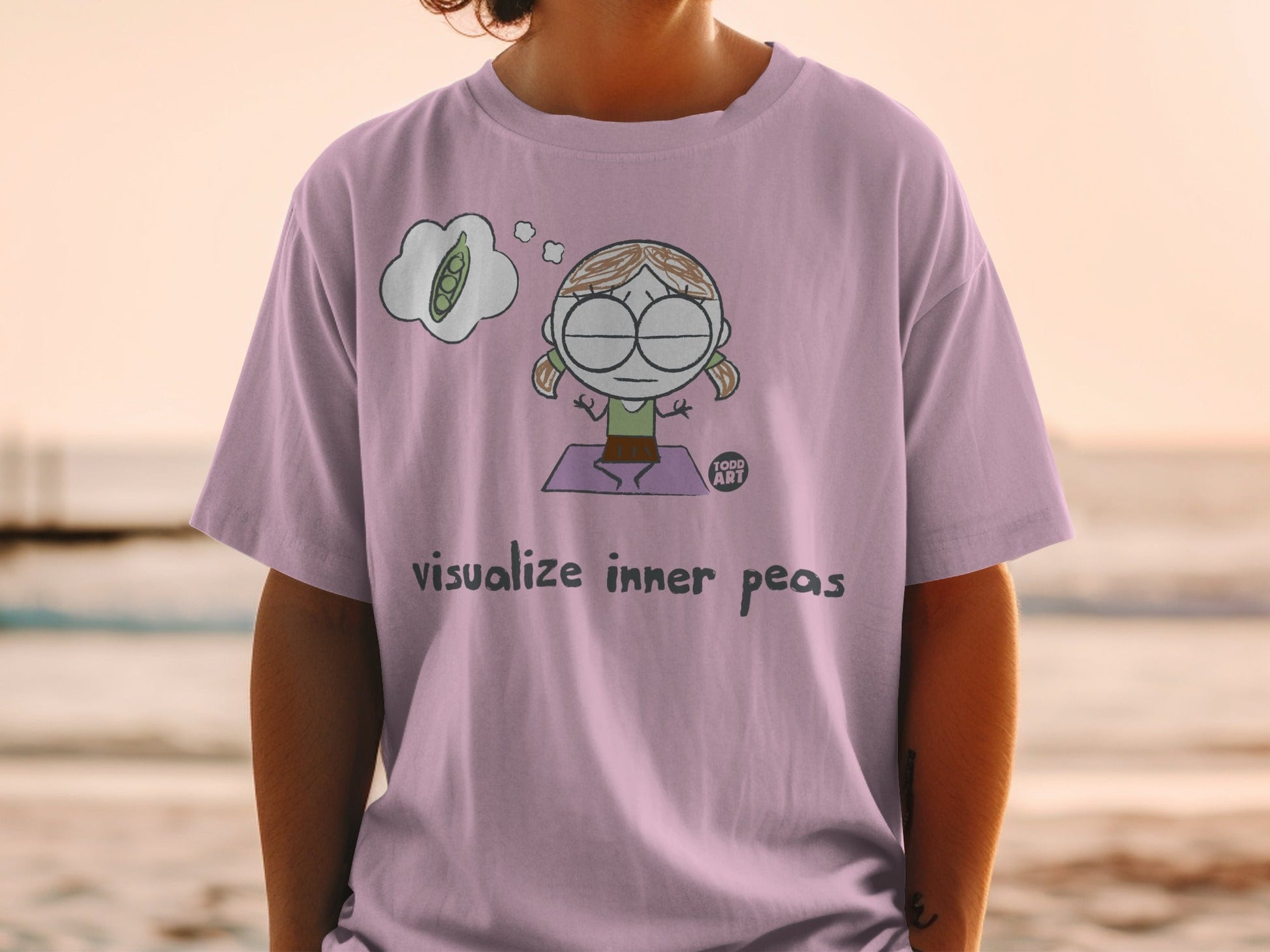 Visualize Inner Peas Meditation Themed T-Shirt