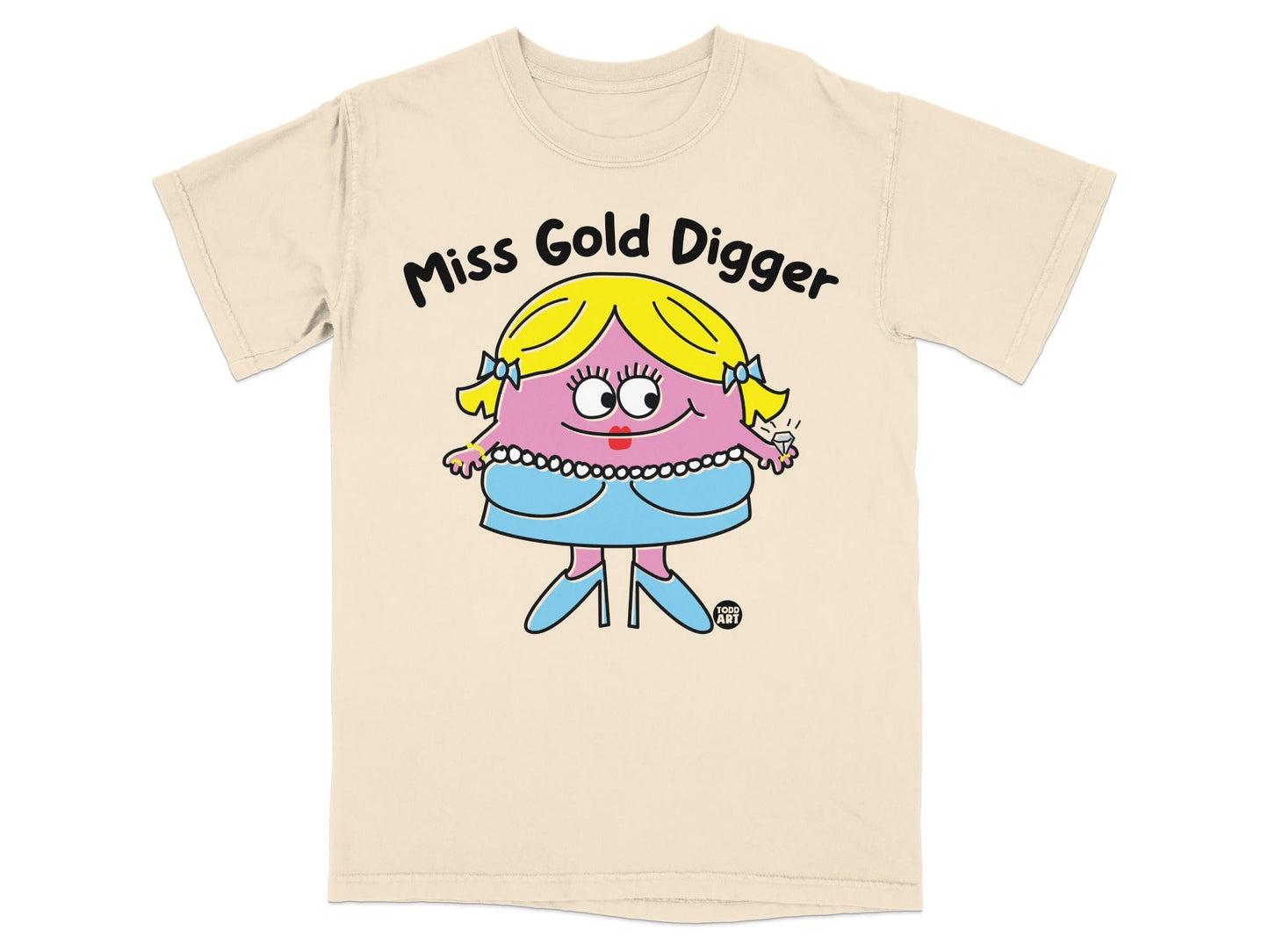 Miss Gold Digger Graphic Tee Shirt for Cartoon Fans