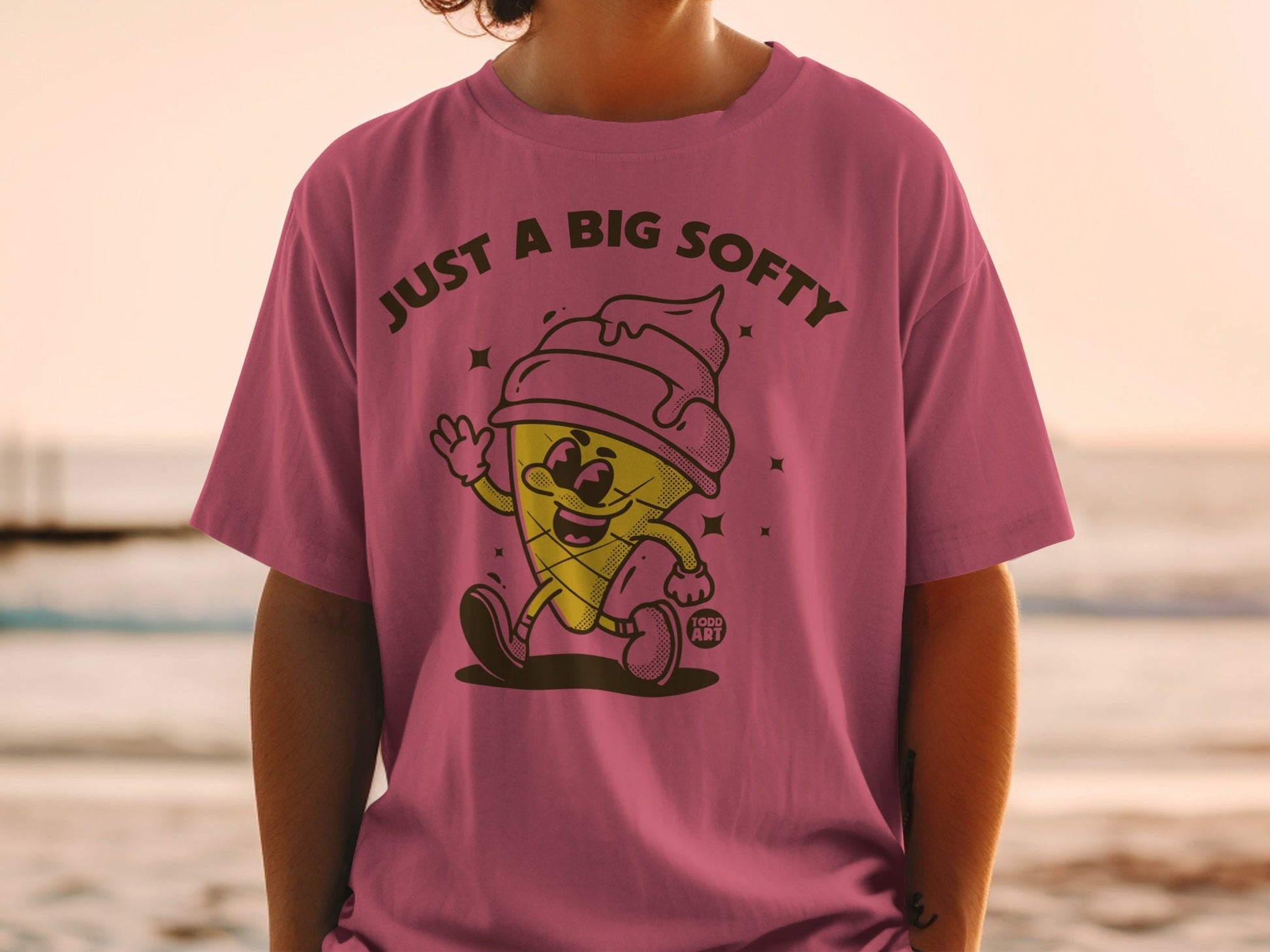 Just A Big Softy Ice Cream Graphic Tee Shirt