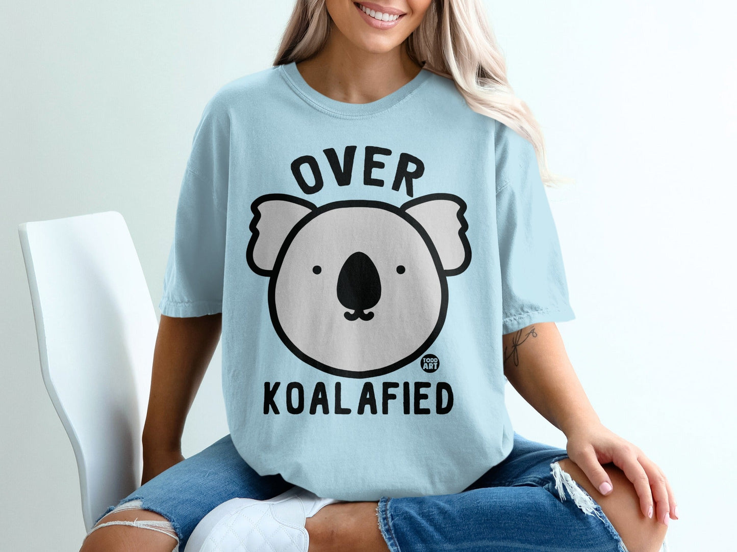 Over Koalafied Cute Koala Graphic Tee for Women