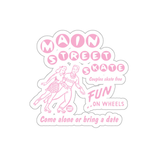 Main Street Skate Fun On Wheels Graphic Art sticker