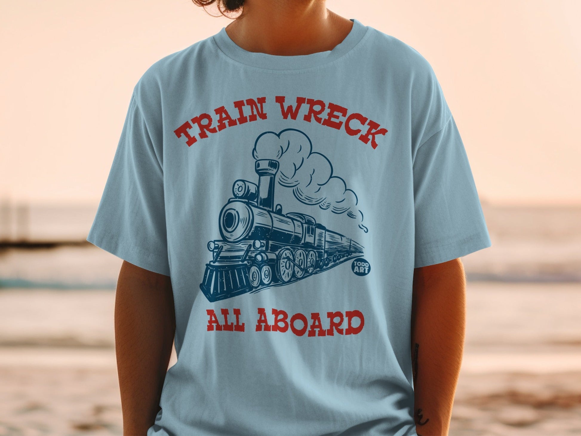 Train Wreck All Aboard Graphic Shirt