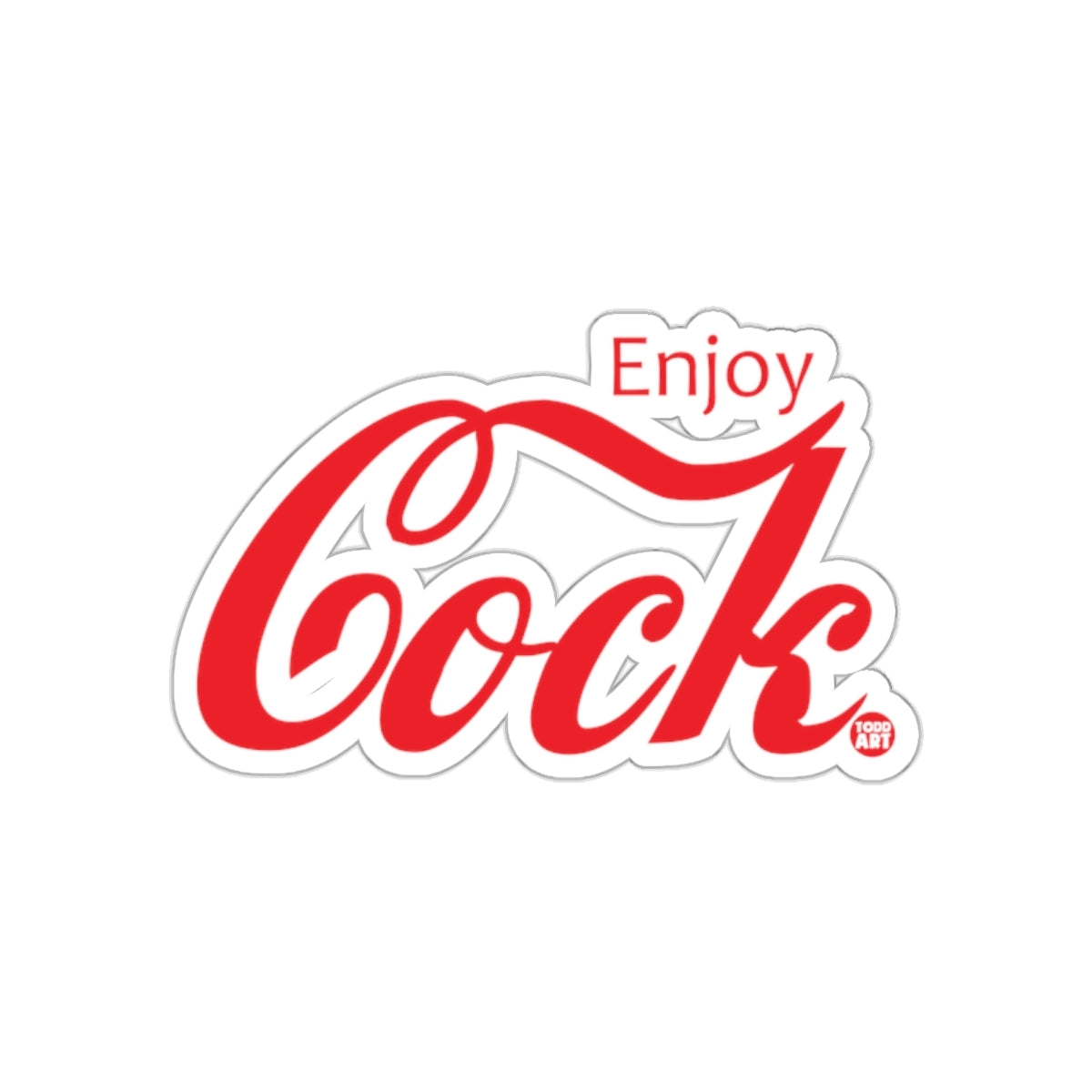 Enjoy Cock Logo Art Sticker for Fun and Laughter