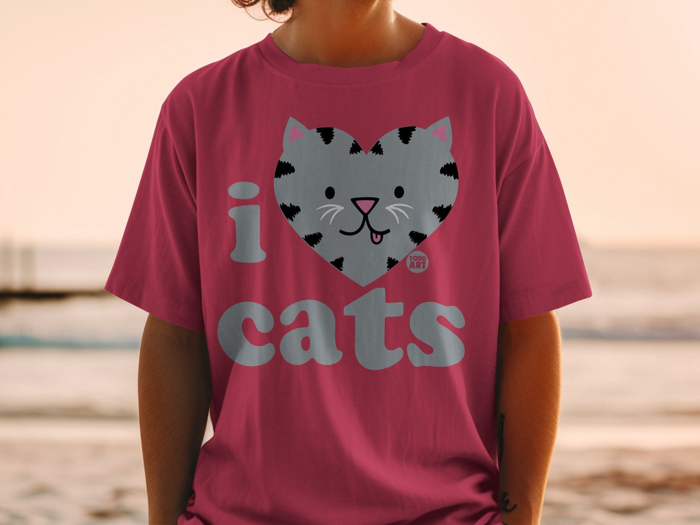 I Love Cats Cute Graphic Design Women's T-shirt