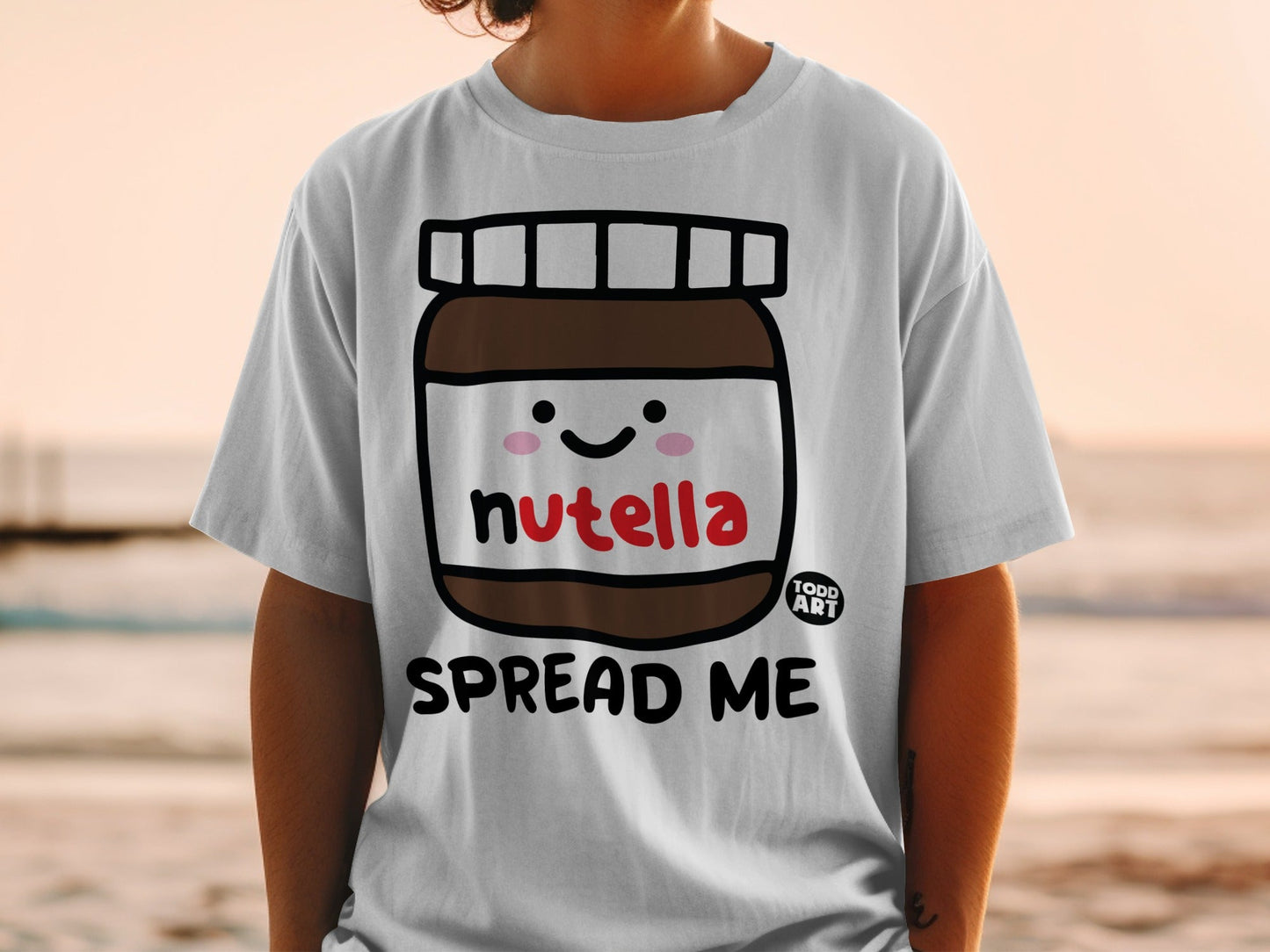 Cute Nutella Spread Me Graphic Toddler T-Shirt