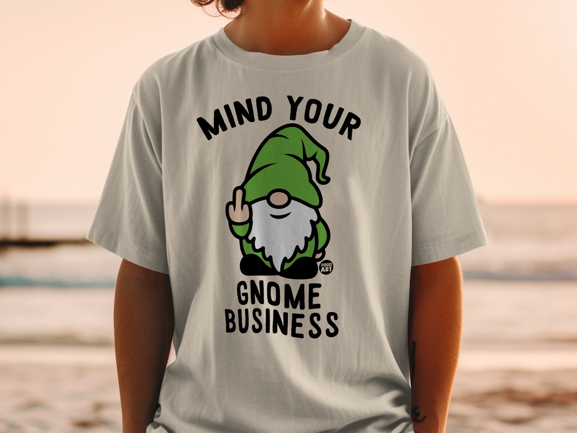 Mind Your Gnome Business Middle Finger Gnome product type
