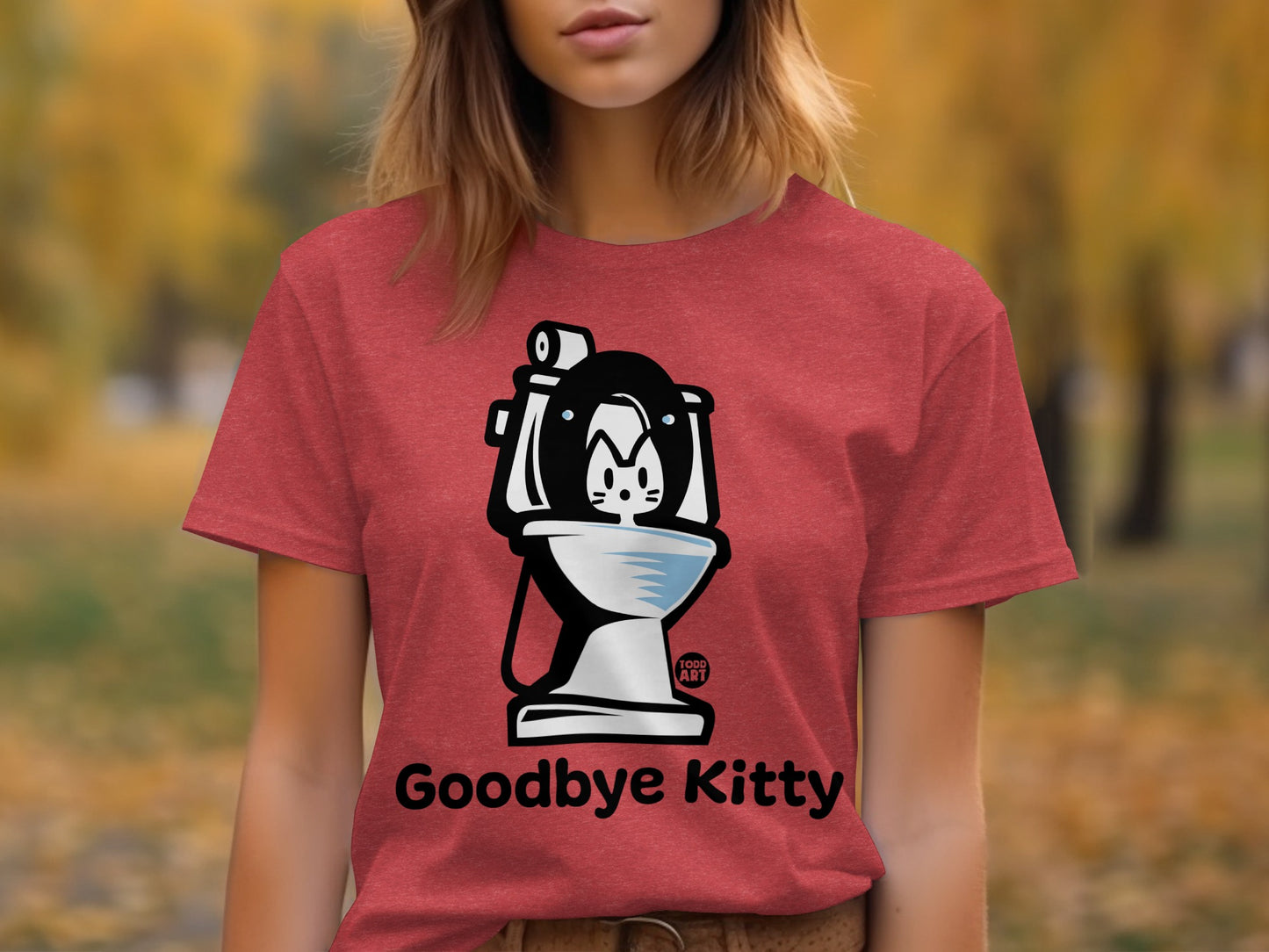 Goodbye Kitty Fun Graphic Tee Shirt