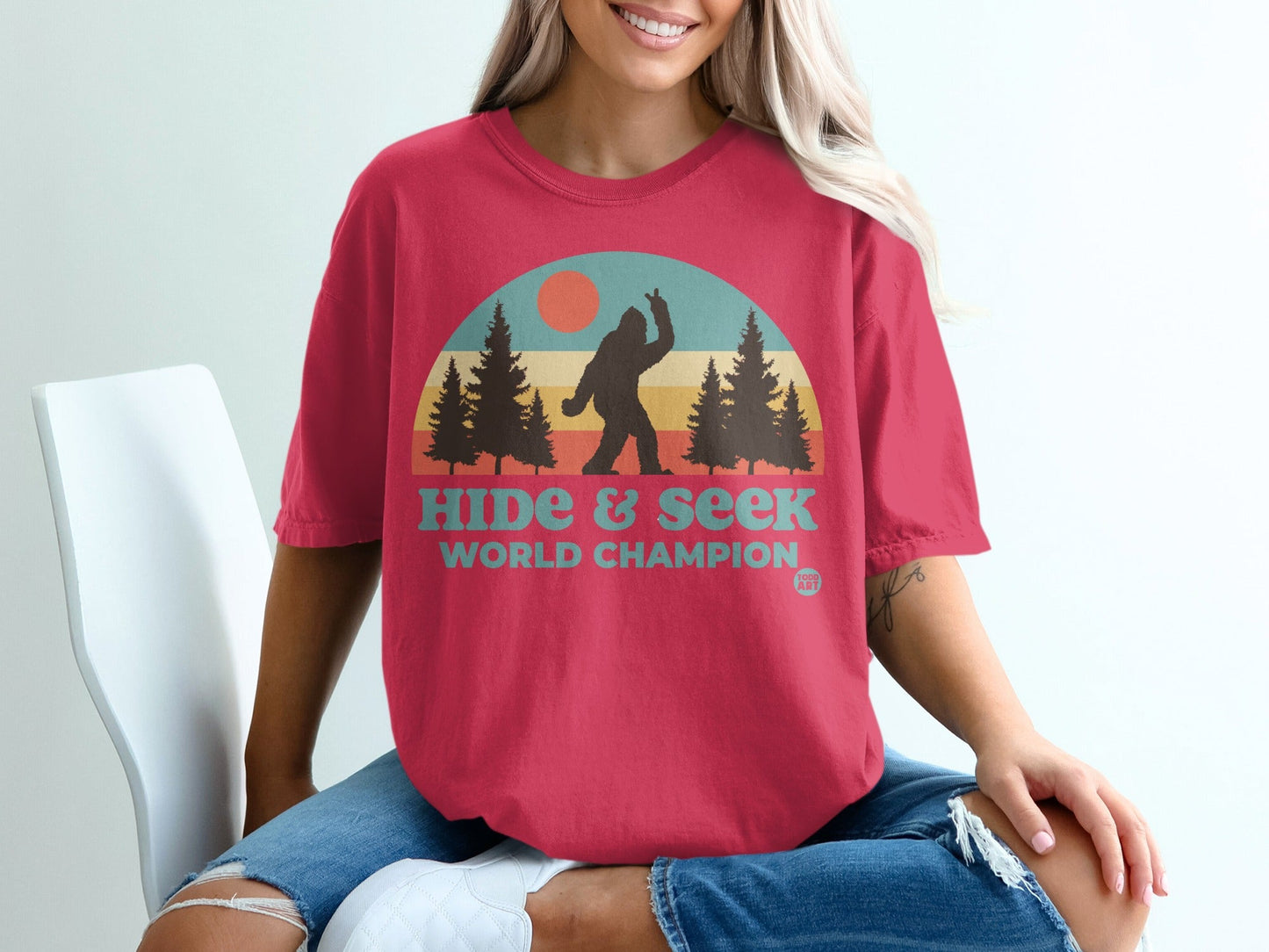 Hide and Seek World Champion Fun Graphic T-Shirt