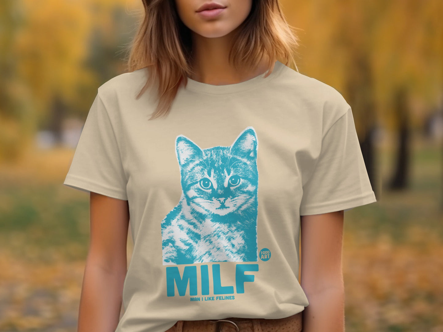 MILF Man I Like Felines Cat Graphic T-shirt