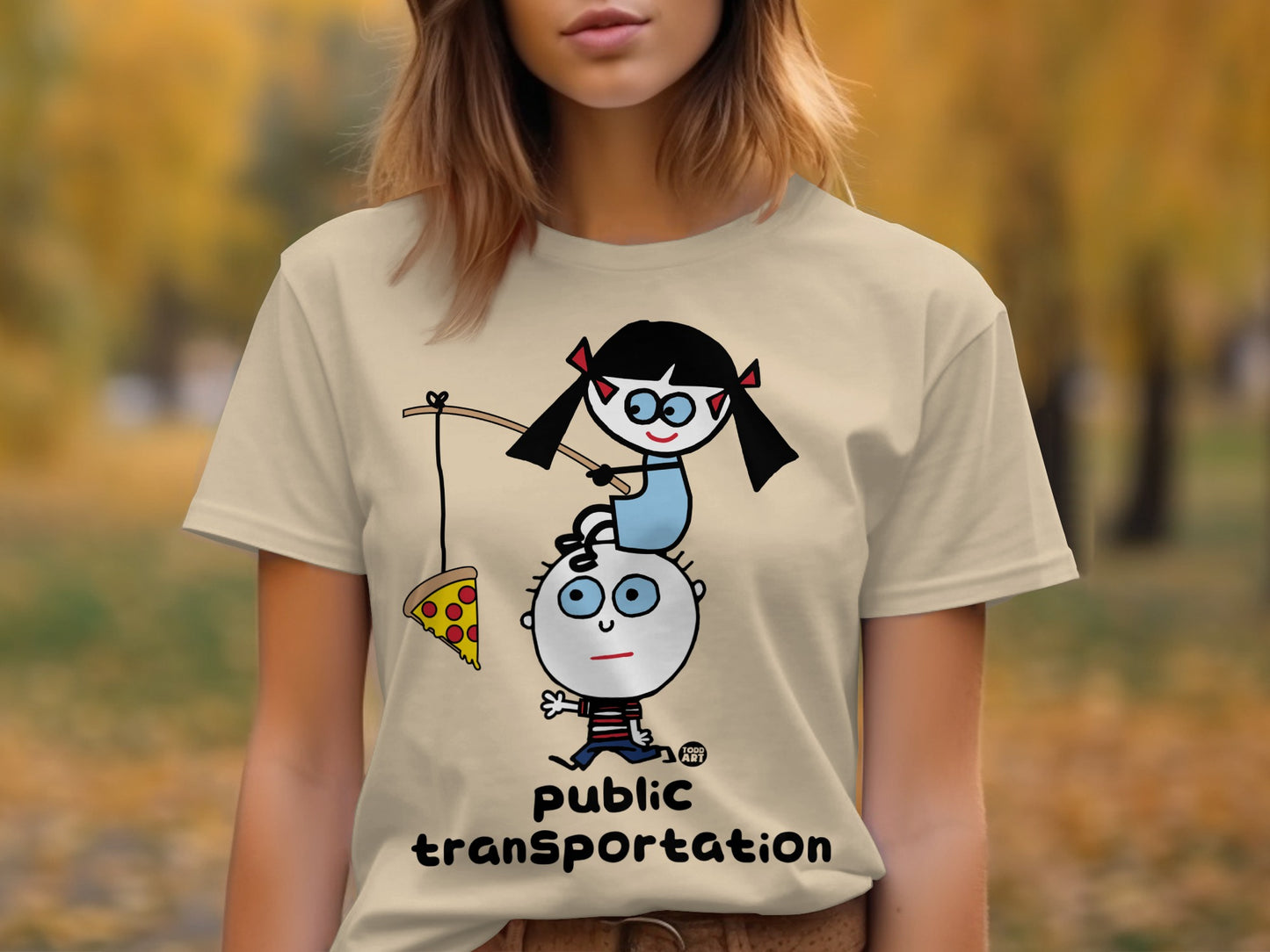 Whimsical Public Transportation Graphic Tee