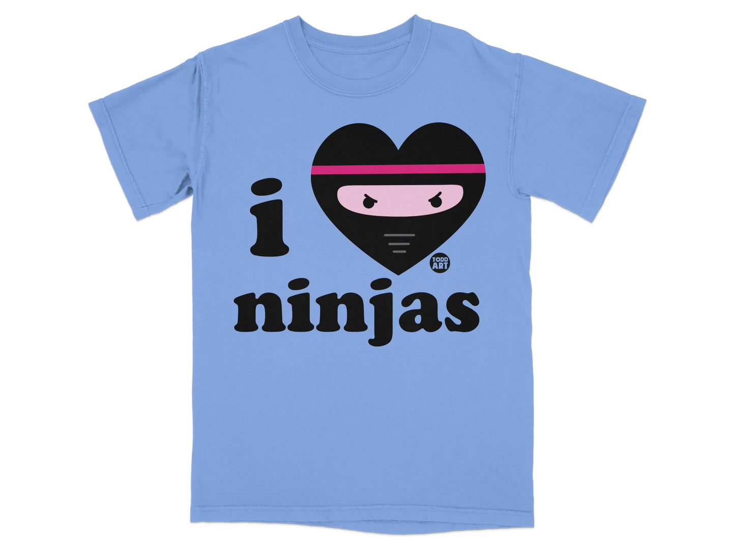 I Love Ninjas Graphic Tee Fun Ninja Themed Product