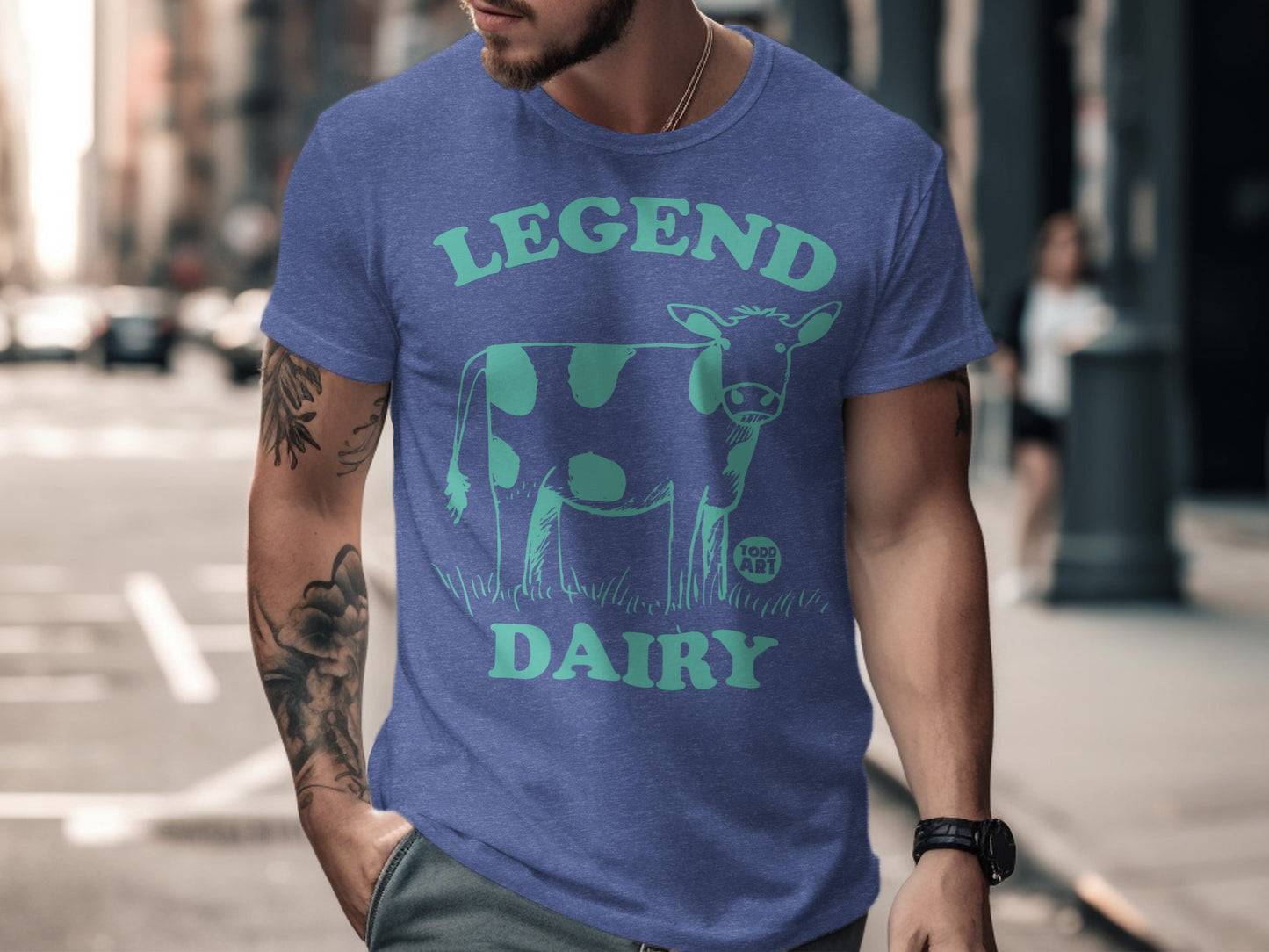 Legend Dairy Funny Cow Graphic Tee Shirt