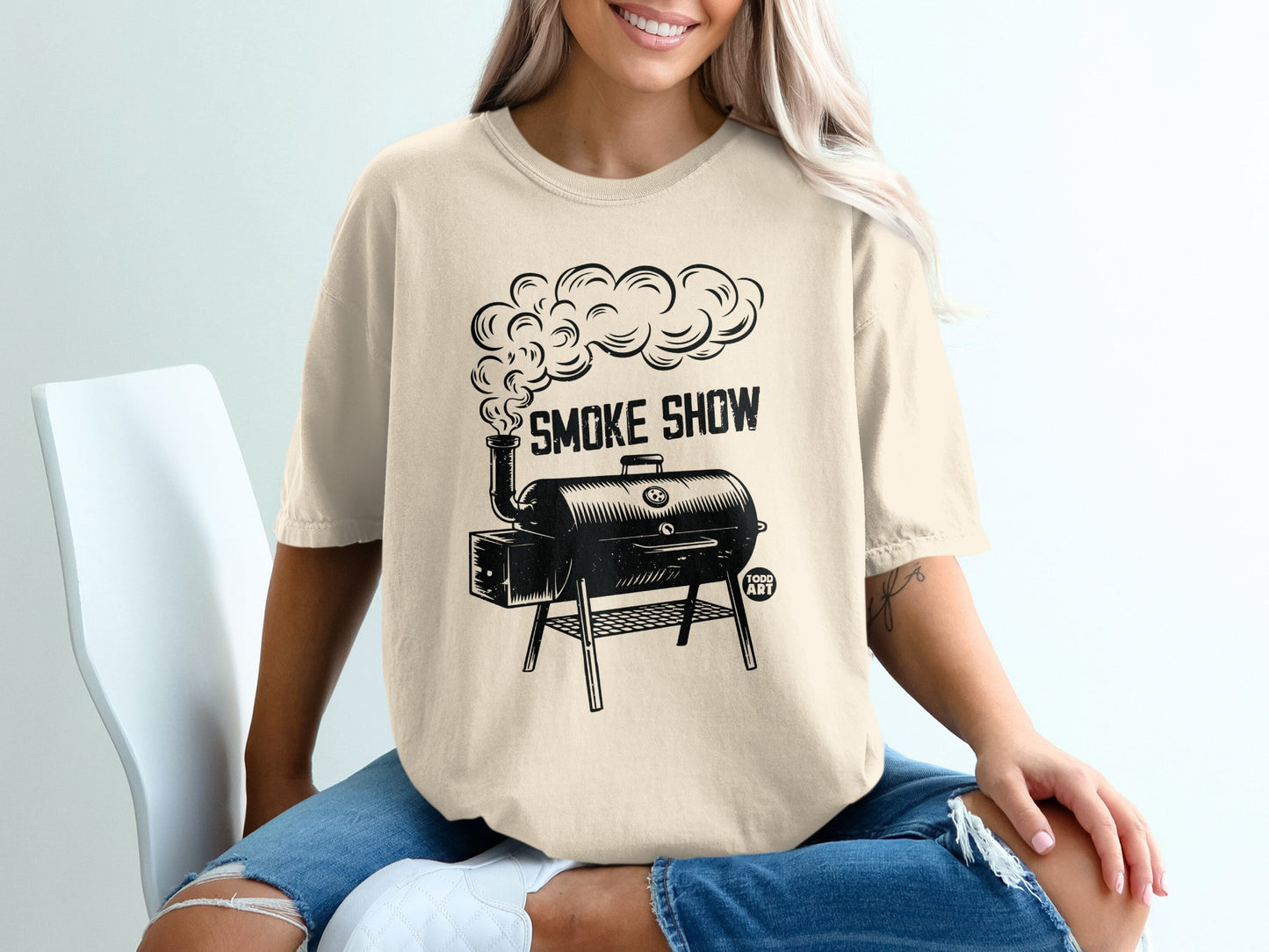 SMOKE SHOW Barbecue Smoker Grill Design T-Shirt product type