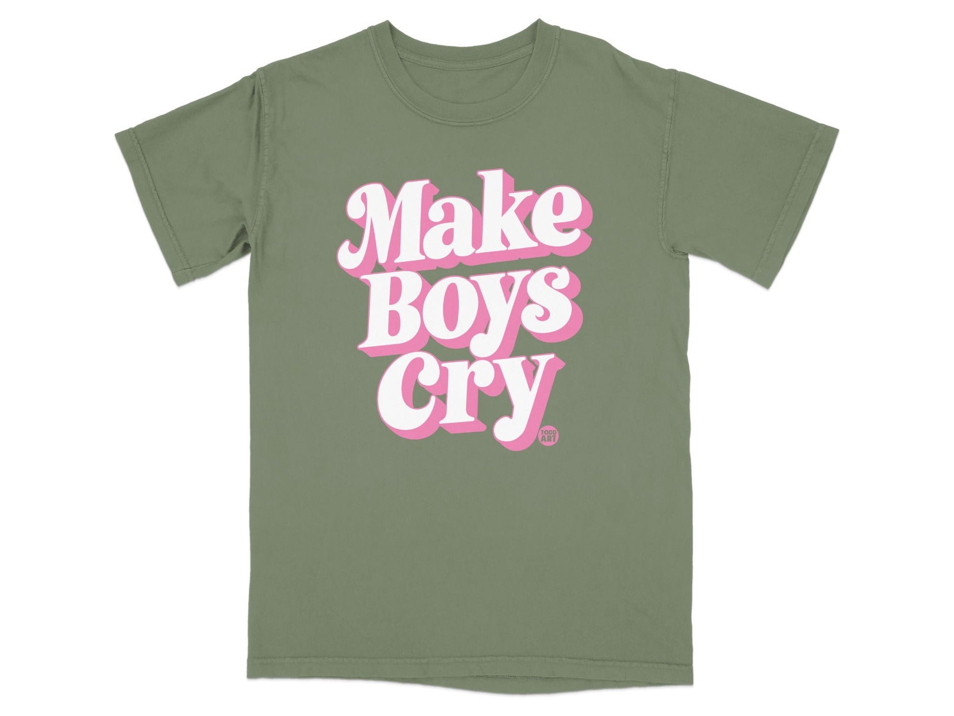 Make Boys Cry Retro Graphic Print T-shirt