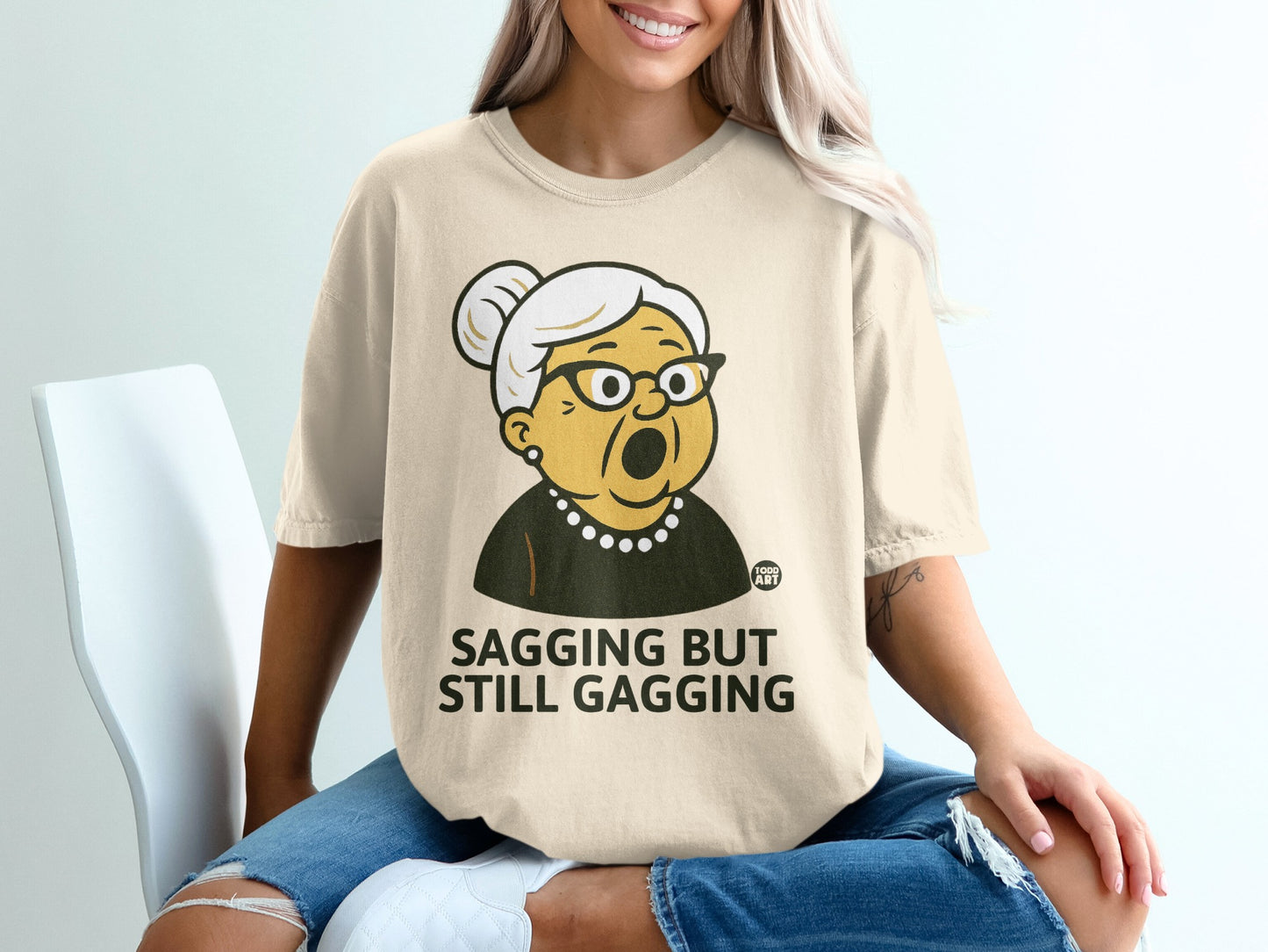 SAGGING BUT STILL GAGGING Funny Grandma product type