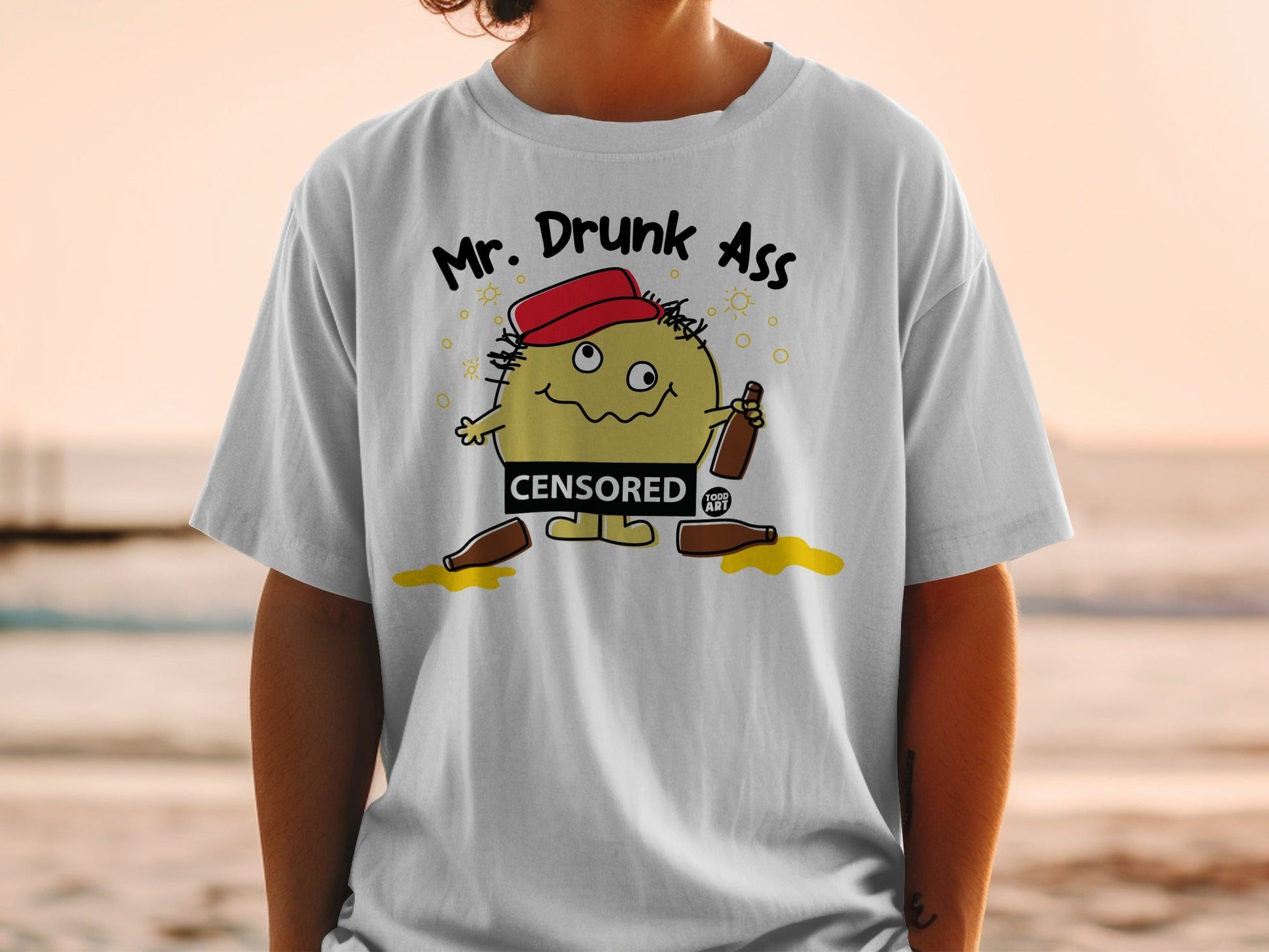 Mr Drunk Ass Censored Graphic Design T-shirt Product