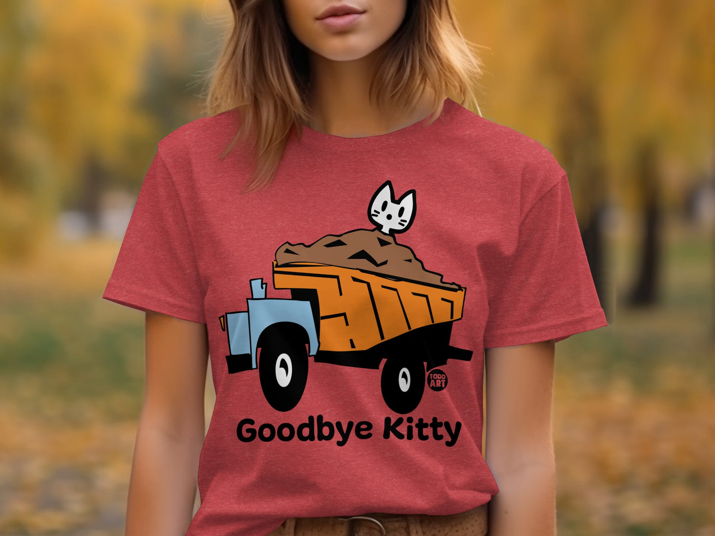 Goodbye Kitty Graphic T-Shirt Fun Design