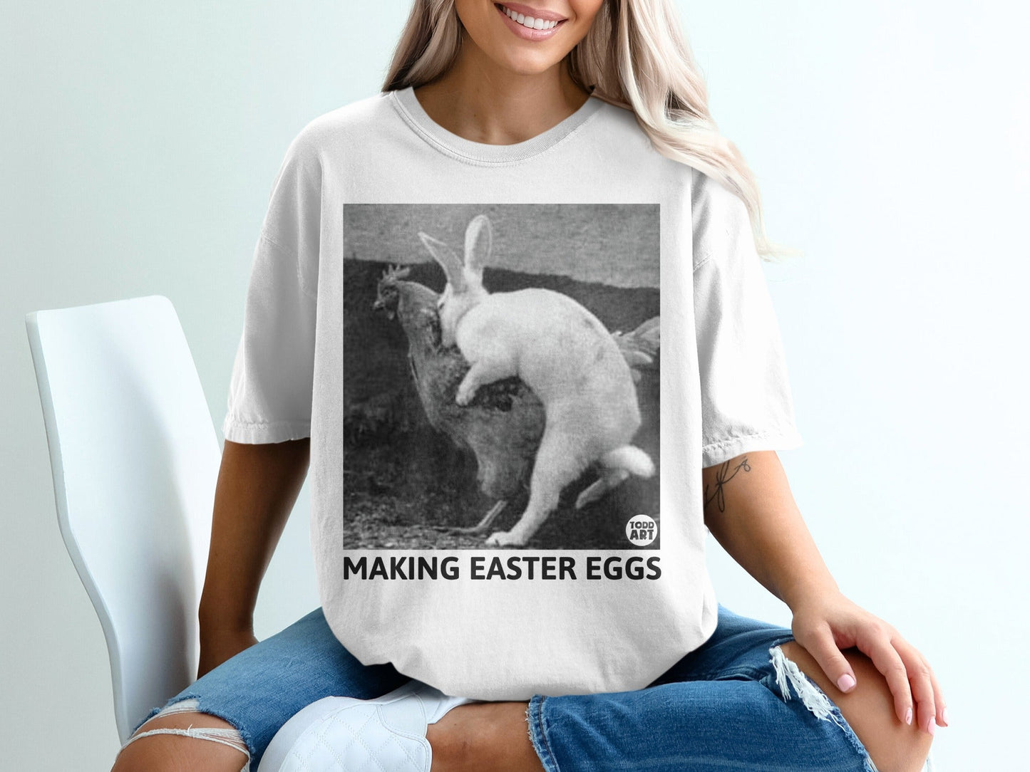 Making Easter Eggs Funny Graphic T-Shirt
