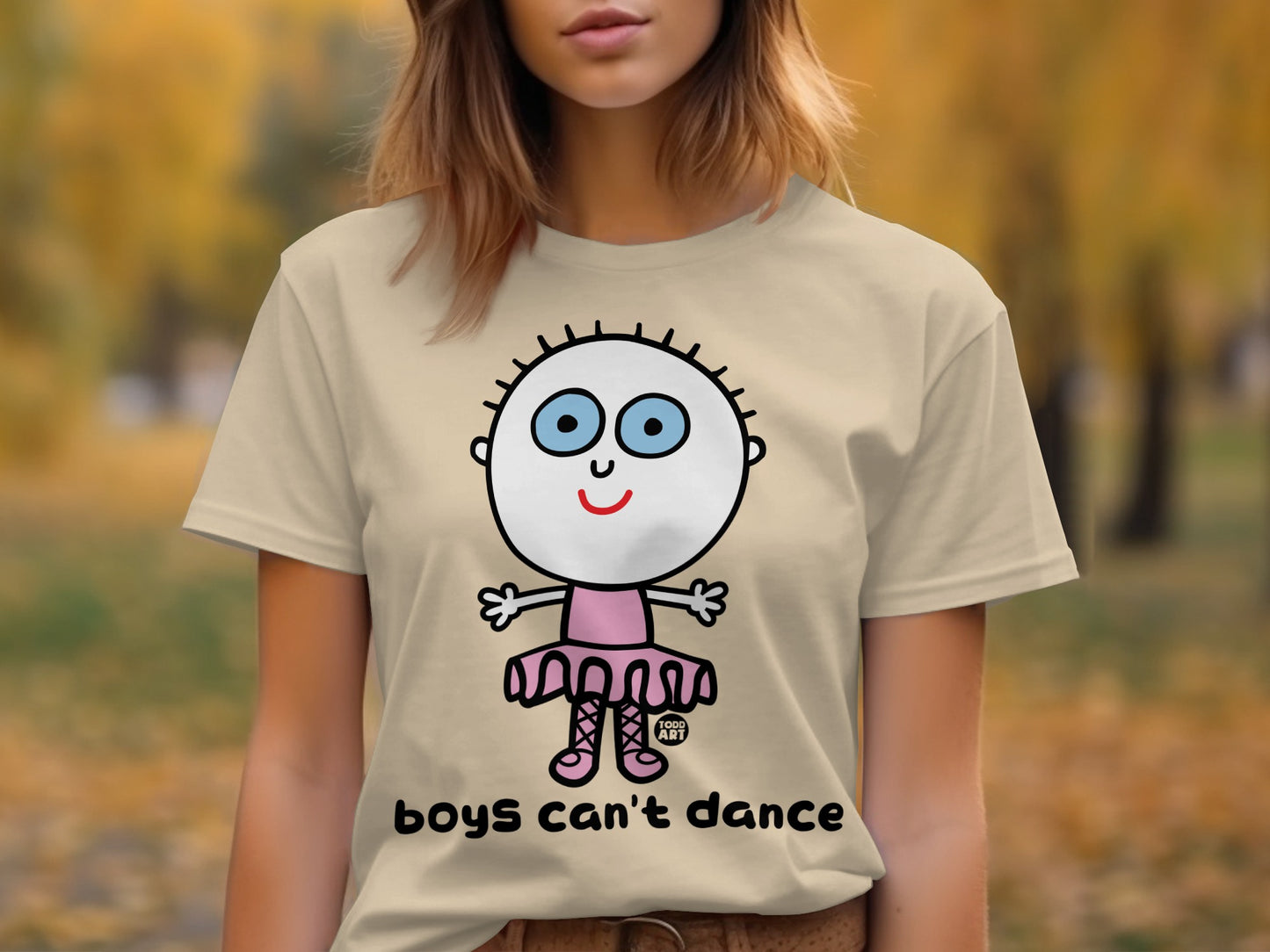 Funny Cartoon Characters Boys Can't Dance Shirt