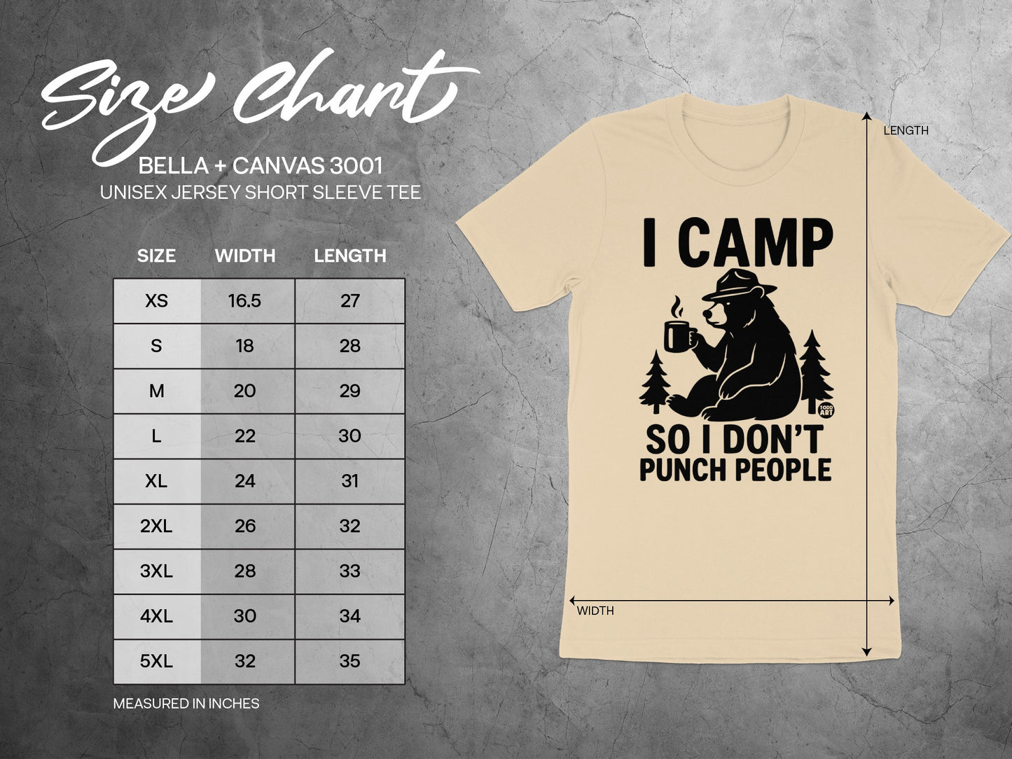 I Camp So I Don't Punch People Unisex Jersey Short Sleeve Tee