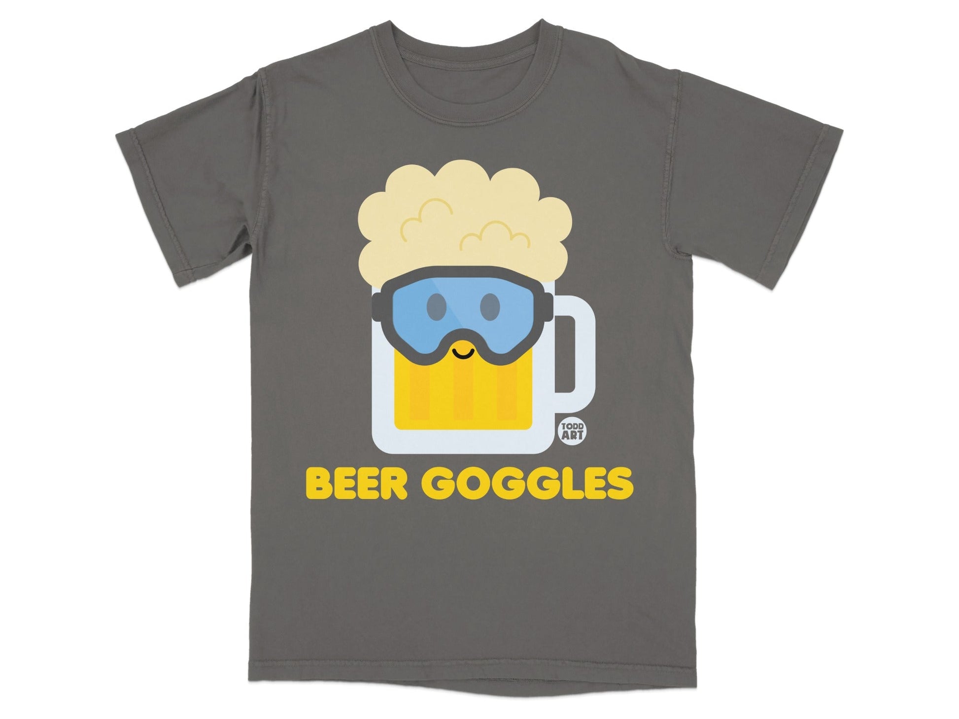 Funny Beer Goggles Cartoon Graphic T-Shirt