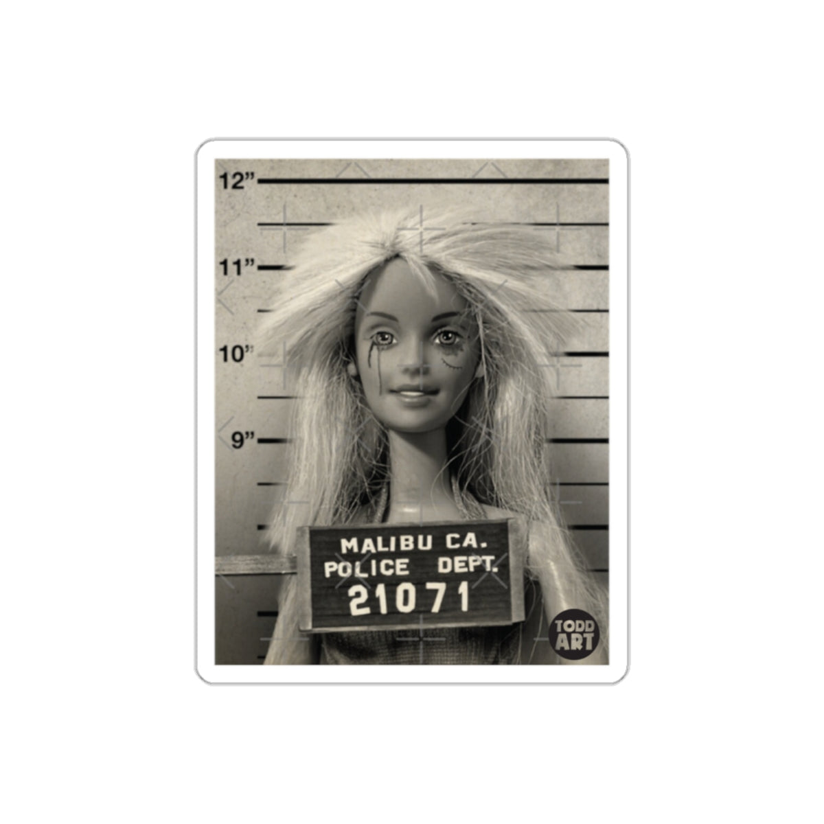 Malibu Barbie Police  Mugshot sticker