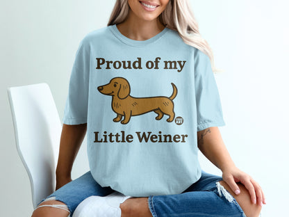 Proud of My Little Weiner Cute Dog Lover T-Shirt