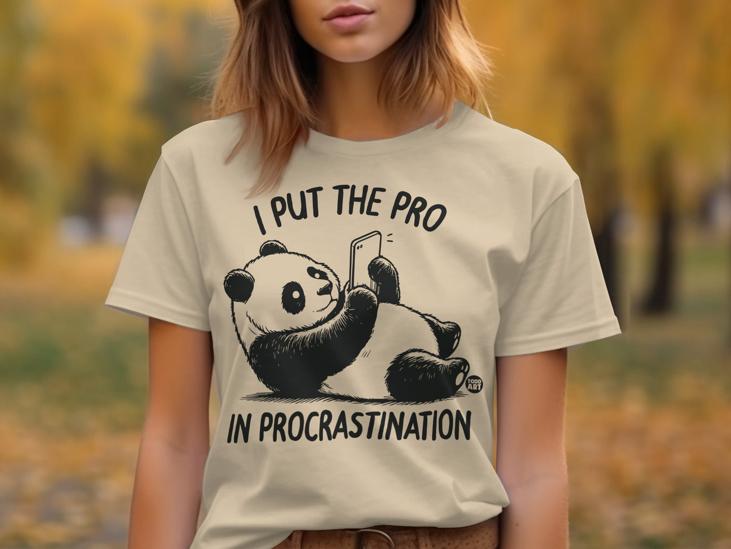 I Put the Pro in Procrastination Panda Shirt
