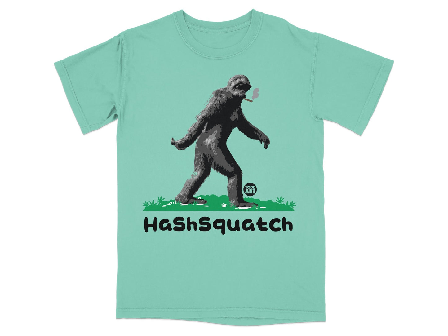 HashSquatch Walking Graphic T-shirt for Bigfoot Lovers